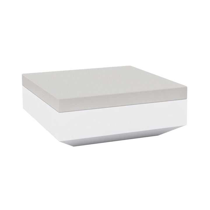 Vela Ottoman Outdoor Vondom White / Silvertex White 1219 XLarge: 39.25 in width