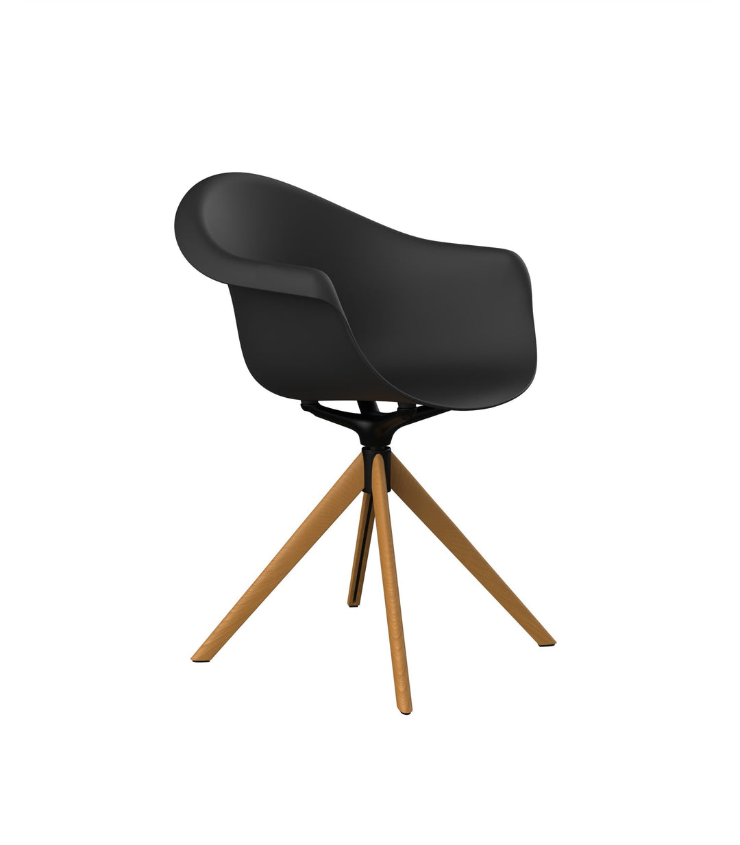 SWIVEL ARMCHAIR WITH WOODEN LEGS (Set of 2) Outdoor Vondom