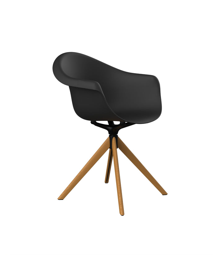 SWIVEL ARMCHAIR WITH WOODEN LEGS (Set of 2) Outdoor Vondom