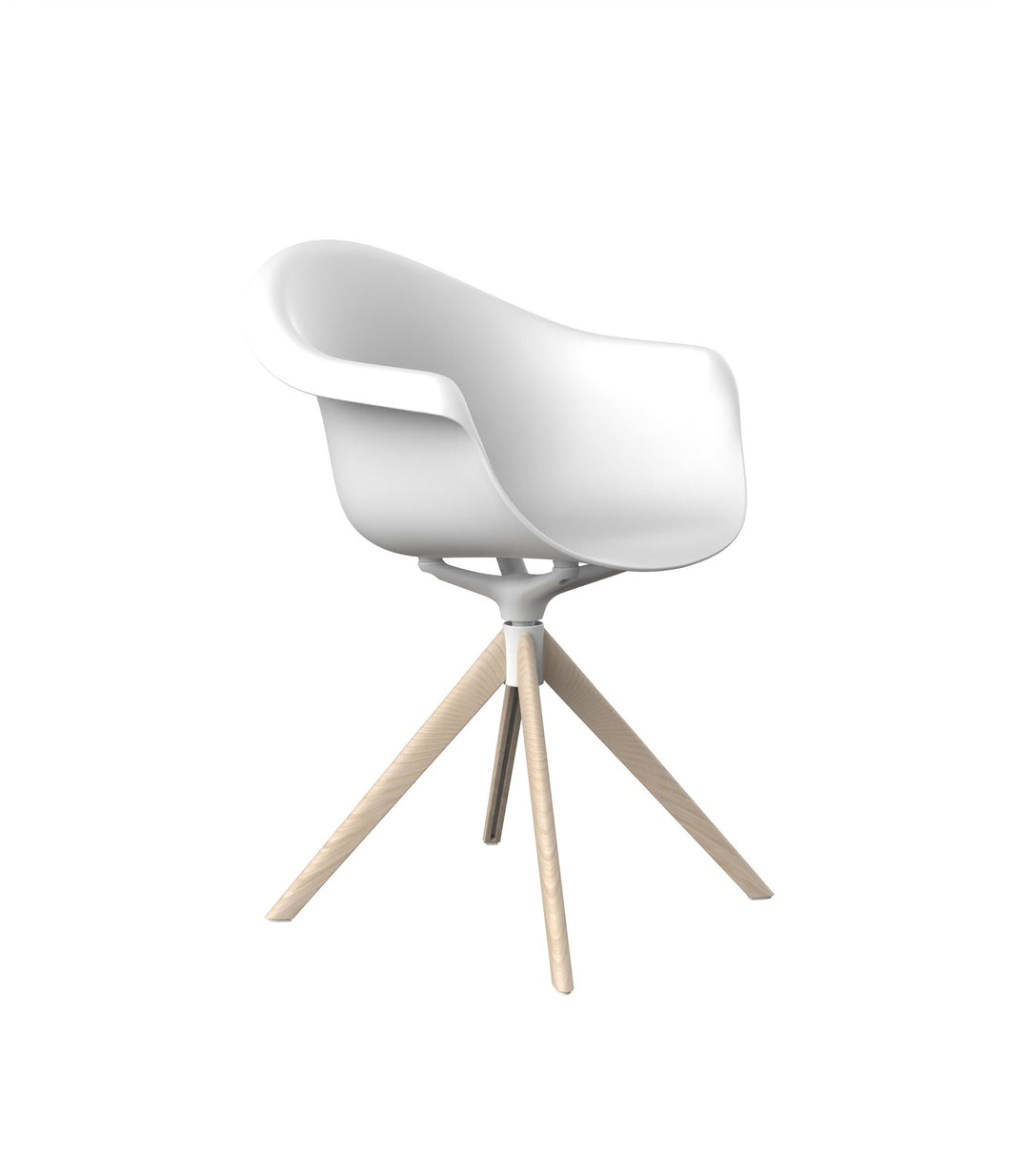 SWIVEL ARMCHAIR WITH WOODEN LEGS (Set of 2) Outdoor Vondom