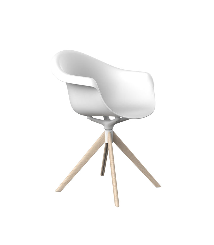 SWIVEL ARMCHAIR WITH WOODEN LEGS (Set of 2) Outdoor Vondom