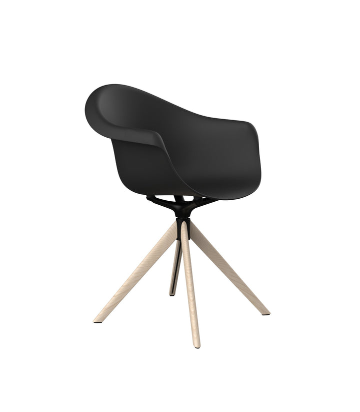 SWIVEL ARMCHAIR WITH WOODEN LEGS (Set of 2) Outdoor Vondom