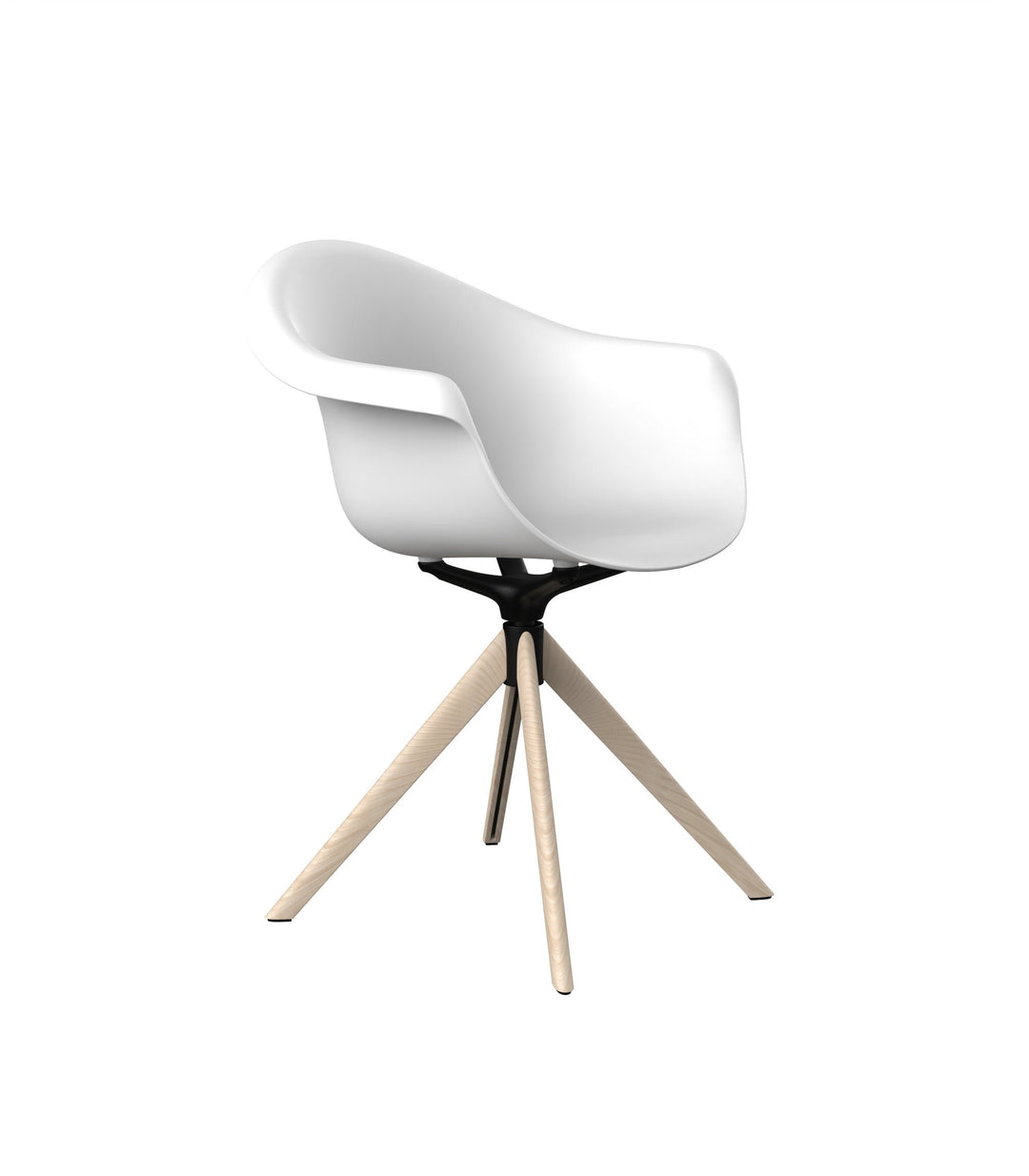 SWIVEL ARMCHAIR WITH WOODEN LEGS (Set of 2) Outdoor Vondom