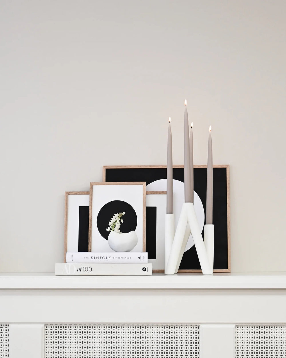 W Candle Holder - Bone White Candle Holder 101 Copenhagen   