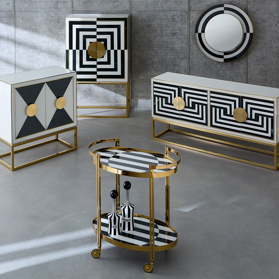 Op Art Bar Cart Jonathan Adler