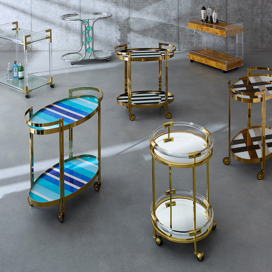 Op Art Bar Cart Jonathan Adler
