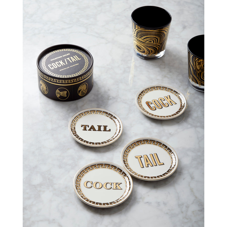 Cock/Tail Coasters Jonathan Adler