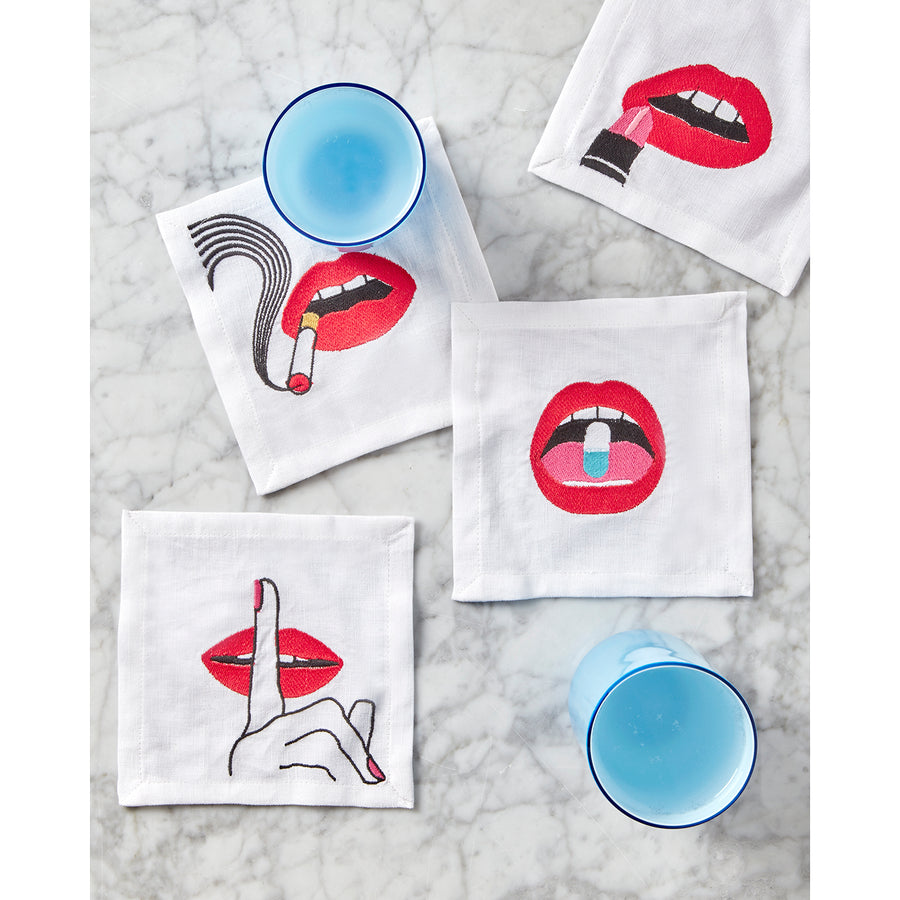 Lips Cocktail Napkins Jonathan Adler