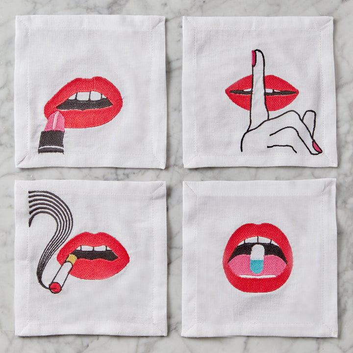 Lips Cocktail Napkins Jonathan Adler