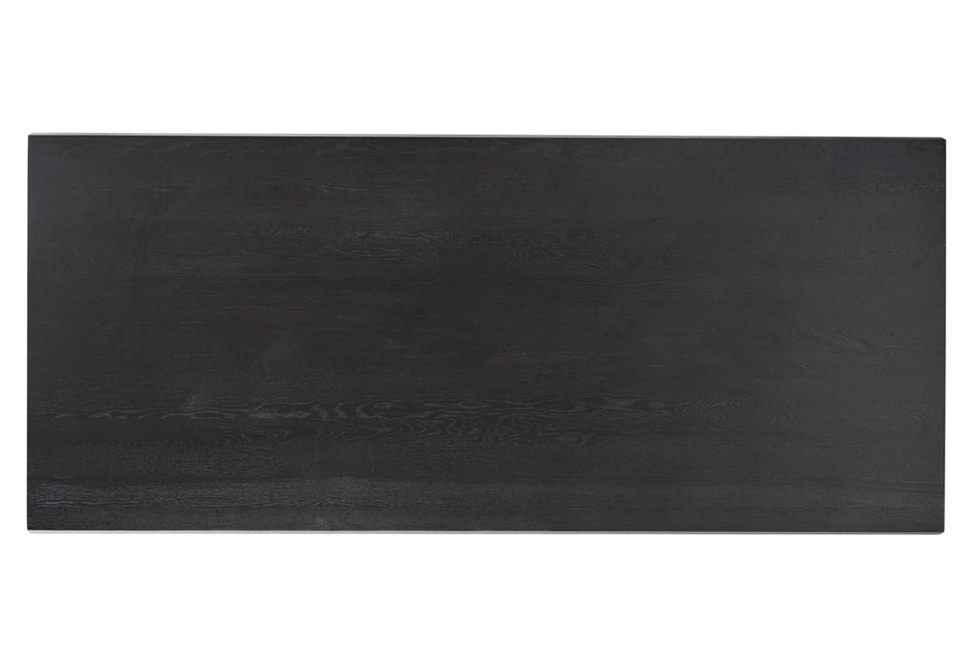 Cameo Dining Table Oak Wood Capsule Collection Dining Table Calligaris 39 3/8" x 78 3/4": Rectangular Oak P2JW: WILD CARBON Metal P15: MATT BLACK