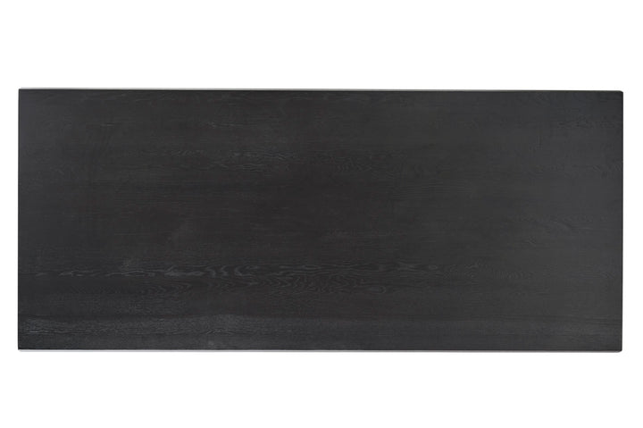 Cameo Dining Table Oak Wood Capsule Collection Dining Table Calligaris 39 3/8" x 78 3/4": Rectangular Oak P2JW: WILD CARBON Metal P15: MATT BLACK