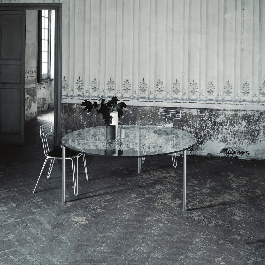 Metal Round Dining Table Dining Table Glas Italia MET22: Ø 47.2" x H 28.3" 2 Month Delivery 