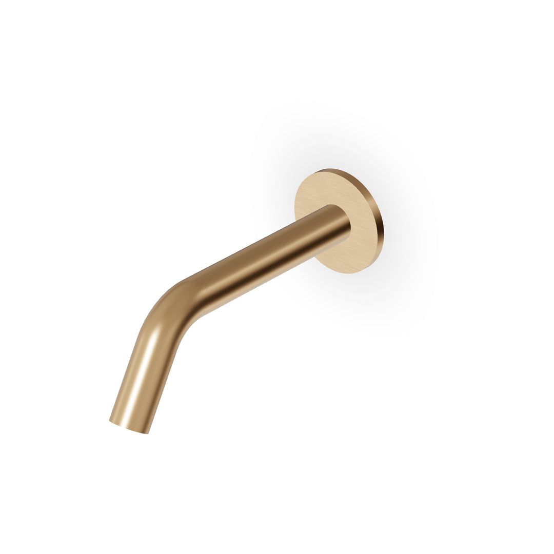Medameda Wall Spout Bathroom Faucets Zucchetti Brushed British Gold PVD