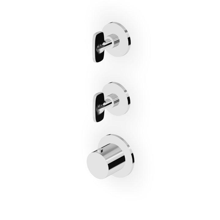 Veloce Built-in Thermostatic Shower Mixer 2 Stop Valves Bathroom Faucets Zucchetti