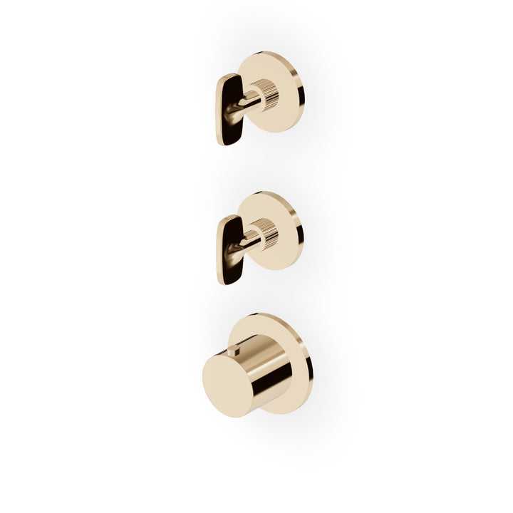 Veloce Built-in Thermostatic Shower Mixer 2 Stop Valves Bathroom Faucets Zucchetti