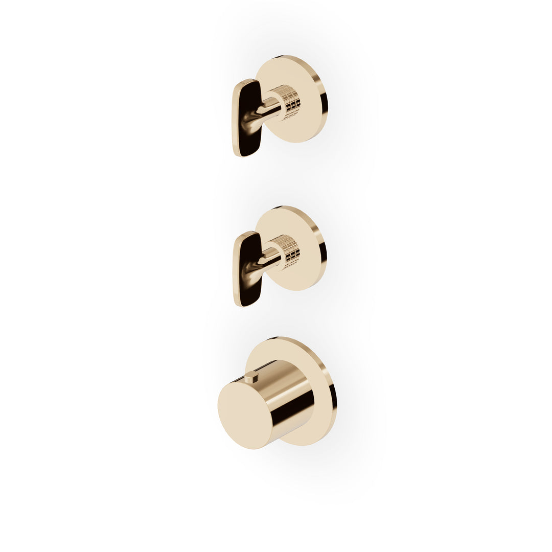 Veloce Built-in Thermostatic Shower Mixer 2 Stop Valves Bathroom Faucets Zucchetti