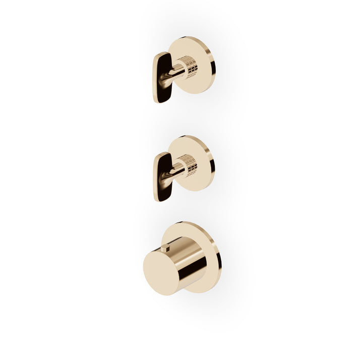 Veloce Built-in Thermostatic Shower Mixer 2 Stop Valves Bathroom Faucets Zucchetti