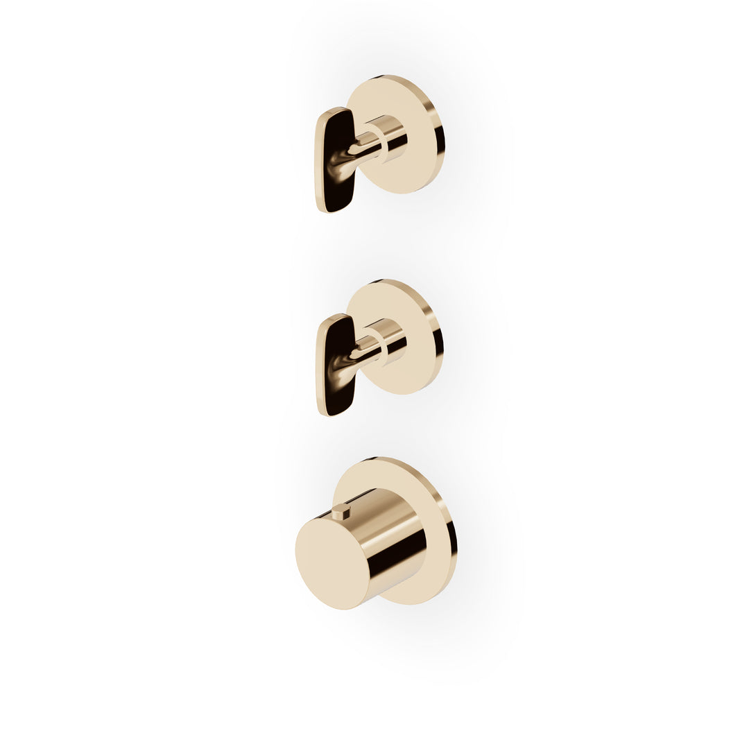 Veloce Built-in Thermostatic Shower Mixer 2 Stop Valves Bathroom Faucets Zucchetti