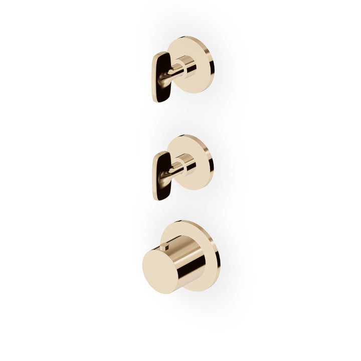 Veloce Built-in Thermostatic Shower Mixer 2 Stop Valves Bathroom Faucets Zucchetti
