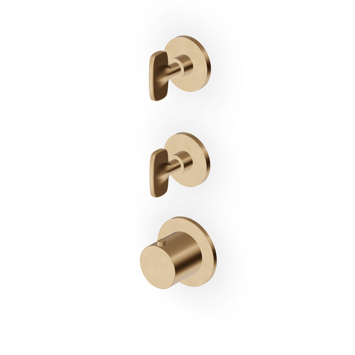 Veloce Built-in Thermostatic Shower Mixer 2 Stop Valves Bathroom Faucets Zucchetti
