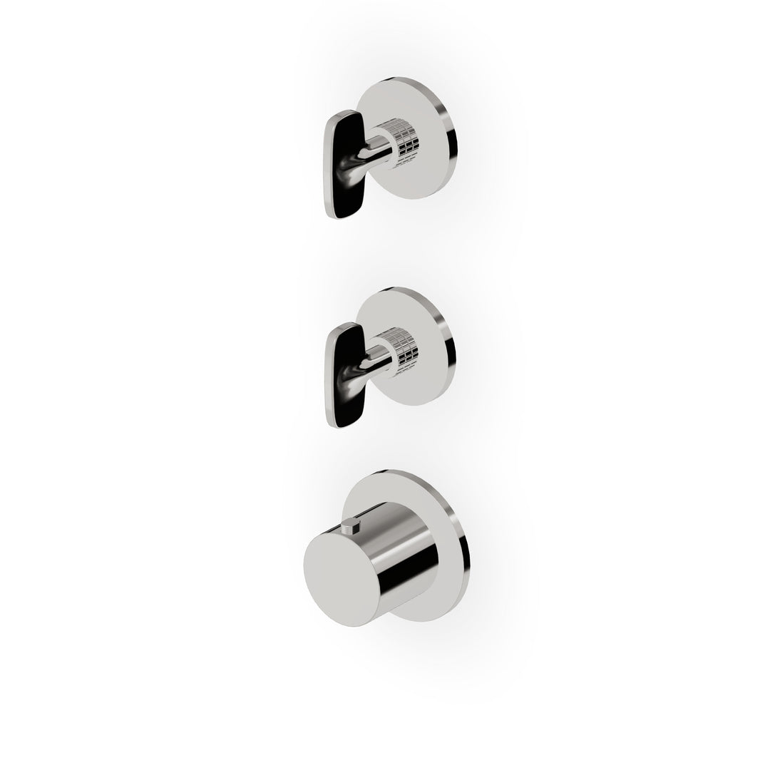 Veloce Built-in Thermostatic Shower Mixer 2 Stop Valves Bathroom Faucets Zucchetti