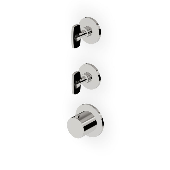 Veloce Built-in Thermostatic Shower Mixer 2 Stop Valves Bathroom Faucets Zucchetti