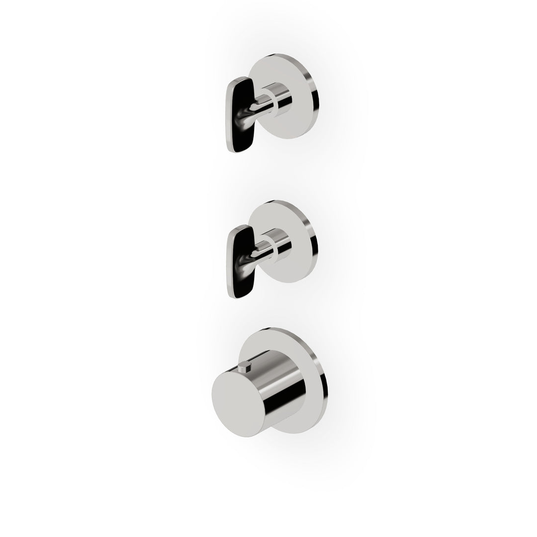 Veloce Built-in Thermostatic Shower Mixer 2 Stop Valves Bathroom Faucets Zucchetti