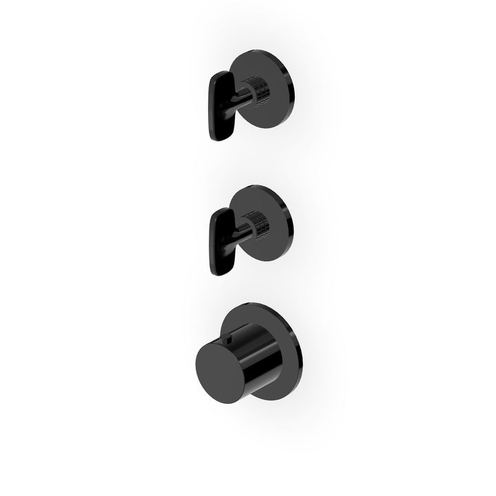 Veloce Built-in Thermostatic Shower Mixer 2 Stop Valves Bathroom Faucets Zucchetti