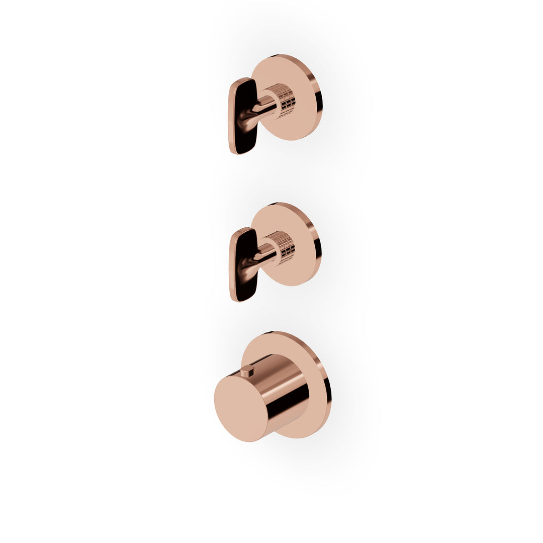 Veloce Built-in Thermostatic Shower Mixer 2 Stop Valves Bathroom Faucets Zucchetti