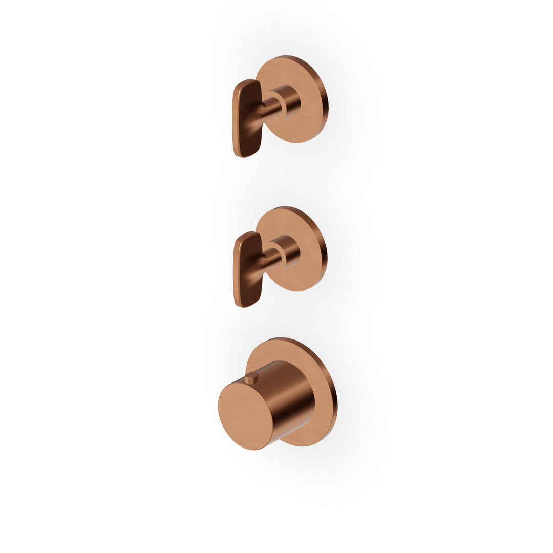 Veloce Built-in Thermostatic Shower Mixer 2 Stop Valves Bathroom Faucets Zucchetti