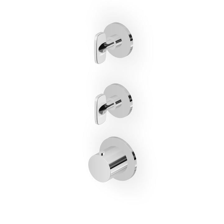 Veloce Built-in Thermostatic Shower Mixer 2 Stop Valves Bathroom Faucets Zucchetti