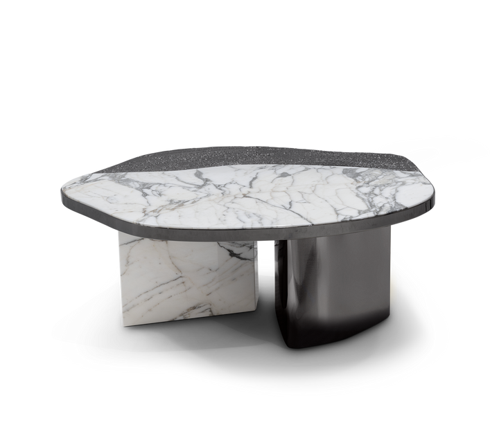 ophelia portoro marble and gold center table - Image 50