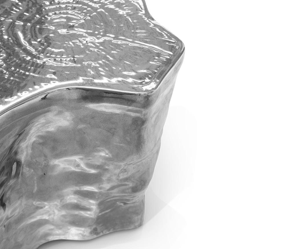 Eden Ceramic Silver Side Table  Boca Do Lobo   