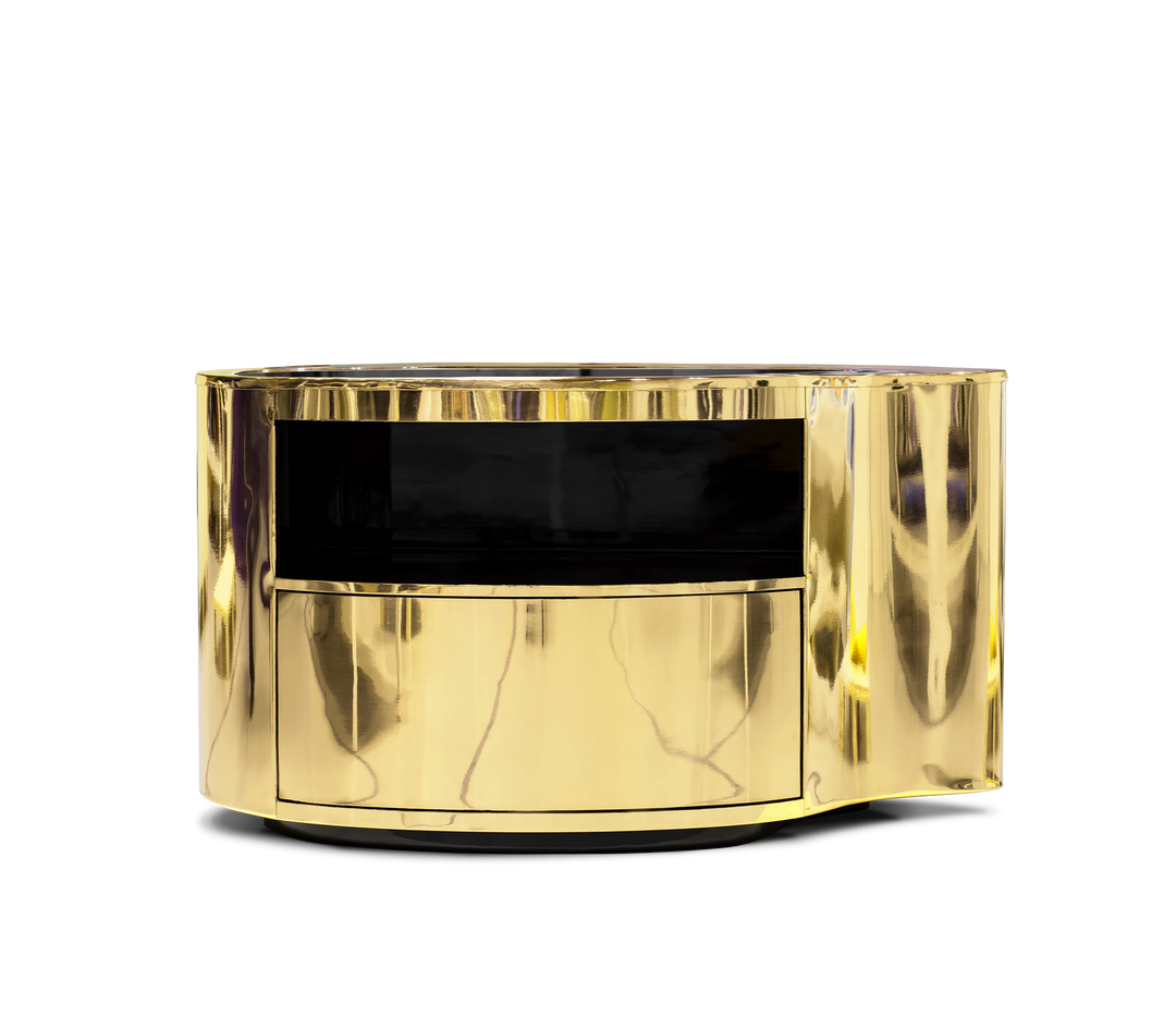 wave nightstand Nightstands Boca Do Lobo Polished Gold