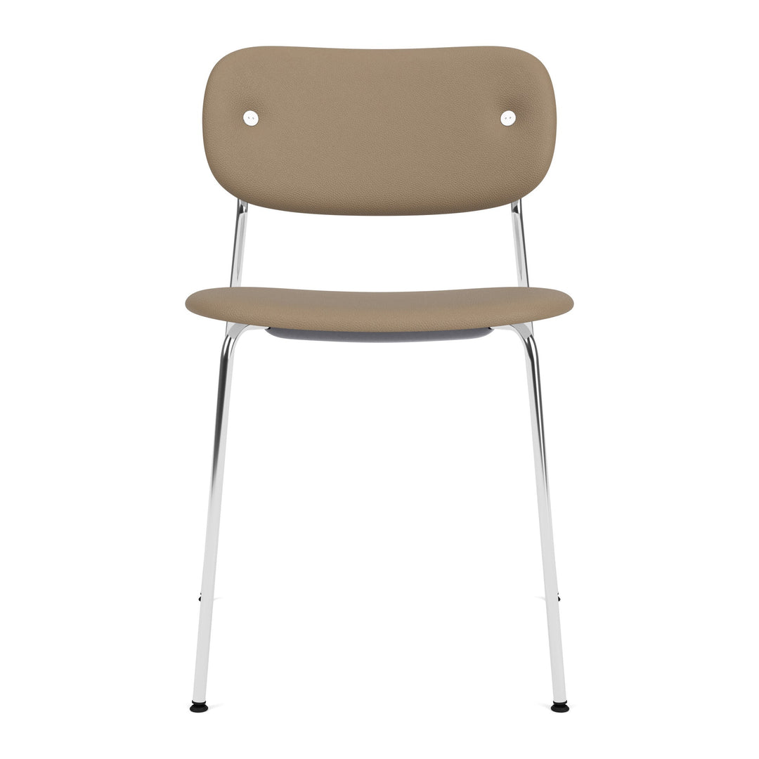 Co Fully Upholstered Chair Chairs Audo Copenhagen 1611 - Sierra Stone Leather / Chrome