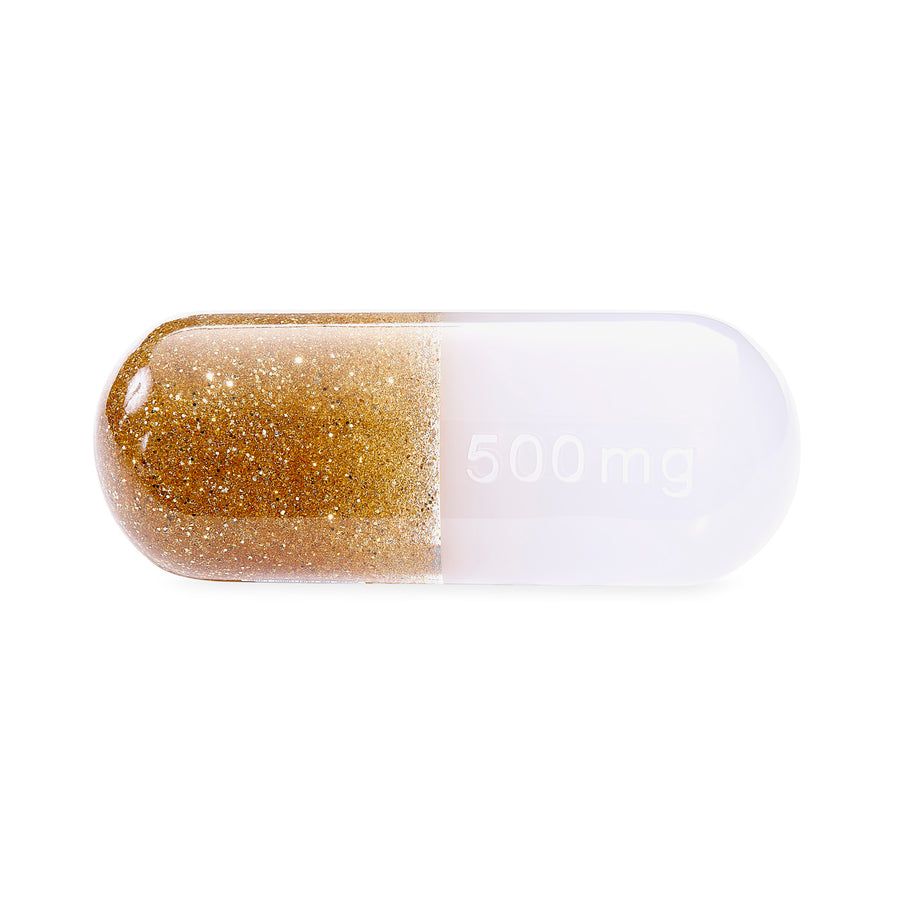 Large Acrylic Pill Jonathan Adler Gold