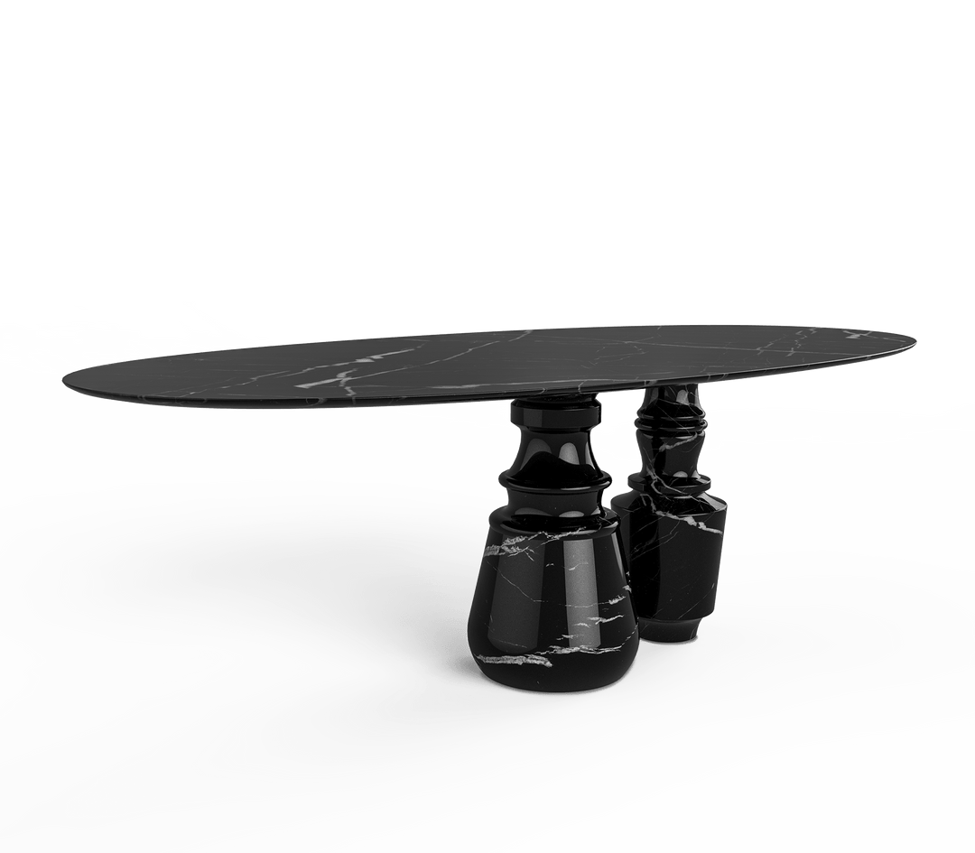 pietra oval estremoz dining table Dining Tables Boca Do Lobo Nero Marquina Marble