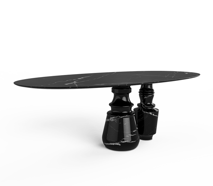pietra oval estremoz dining table Dining Tables Boca Do Lobo Nero Marquina Marble
