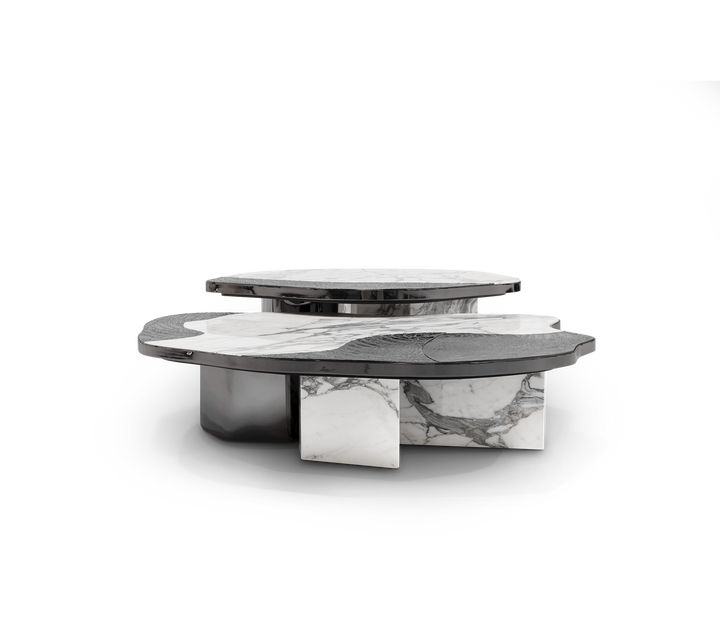 ophelia portoro marble and gold center table - Image 42