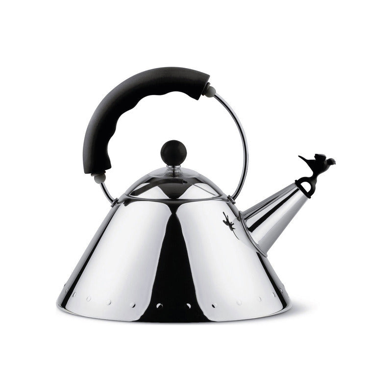 Kettle with Bird Shaped Whistle Serveware Alessi Black