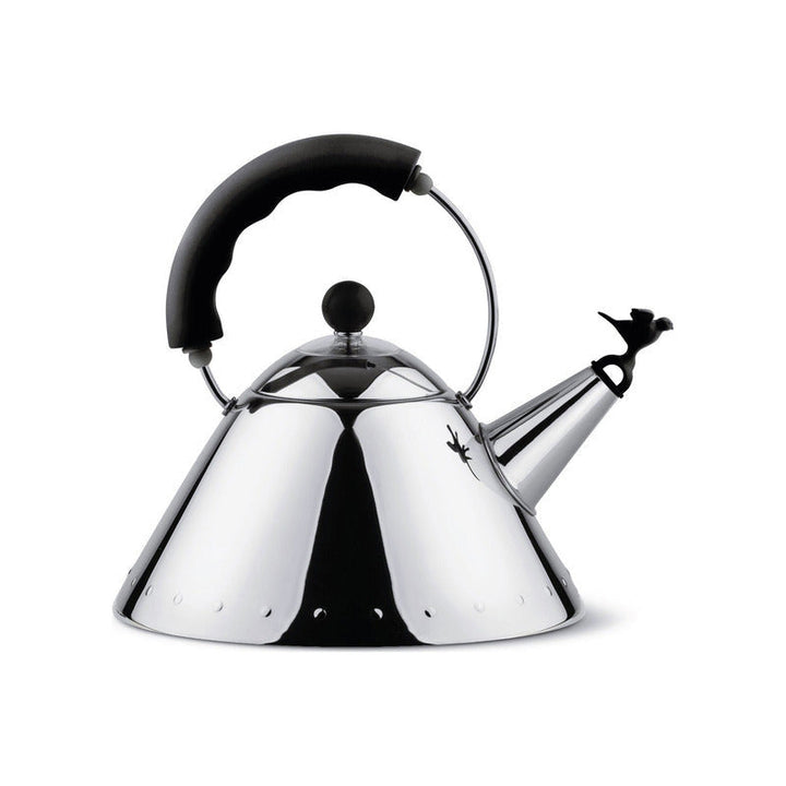 Kettle with Bird Shaped Whistle Serveware Alessi Black