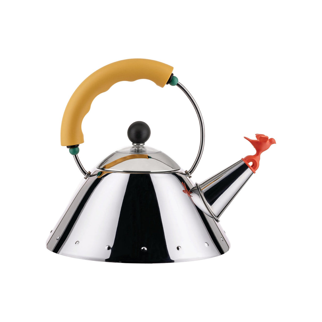 Kettle with Bird Shaped Whistle Serveware Alessi Yellow
