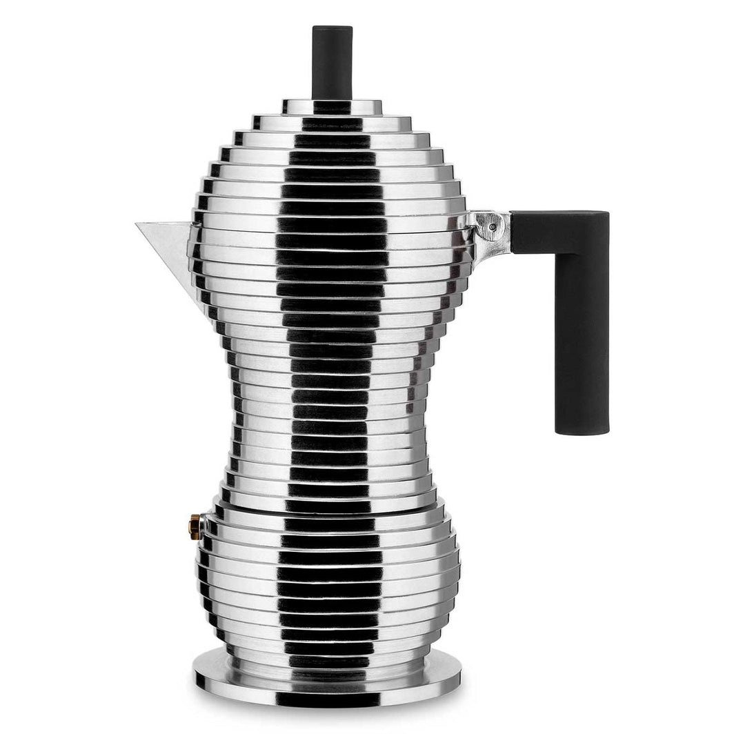 Michele De Lucchi Induction Pulcina Espresso Coffee Maker Coffee Makers & Espresso Machines Alessi Black Large: 10.14 oz