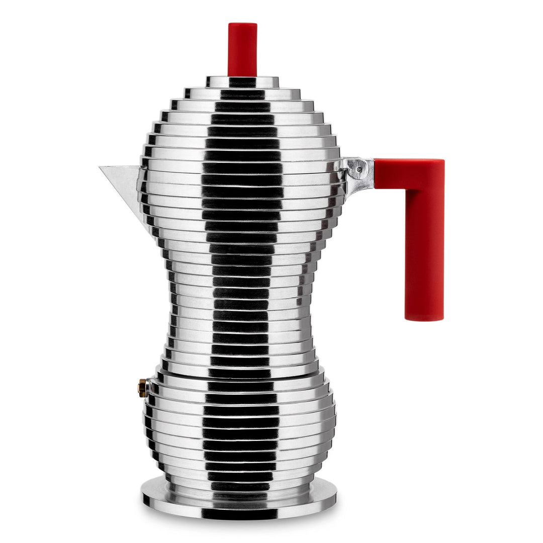 Michele De Lucchi Induction Pulcina Espresso Coffee Maker Coffee Makers & Espresso Machines Alessi Red Large: 10.14 oz