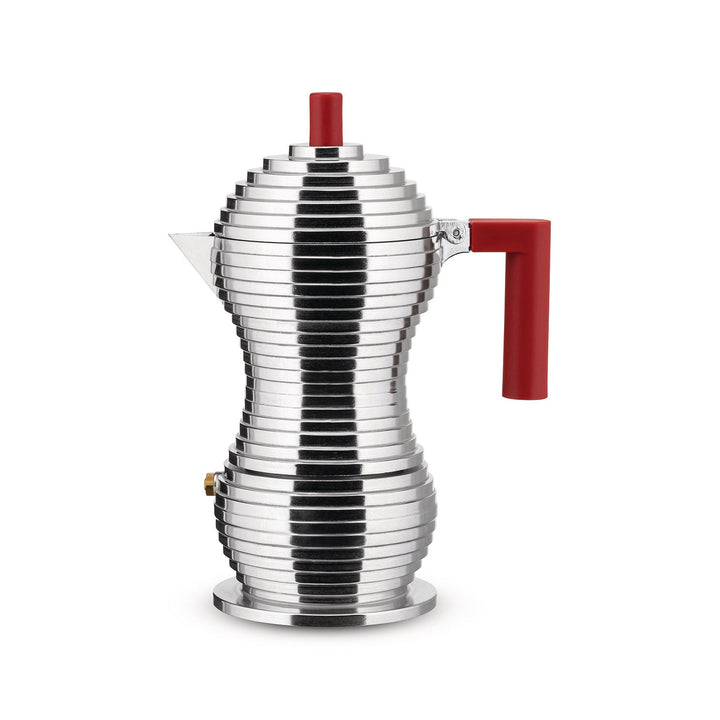 Michele De Lucchi Induction Pulcina Espresso Coffee Maker Coffee Makers & Espresso Machines Alessi Red Small: 5.07 oz