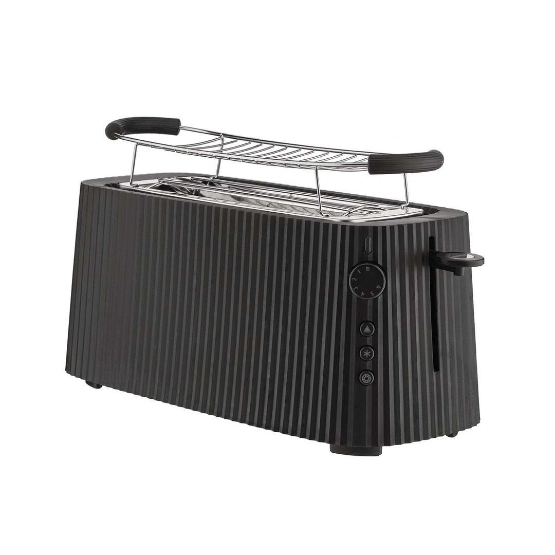 Plisse 4 Slice Toaster With Warming Rack Kitchen Tools & Utensils Alessi Black