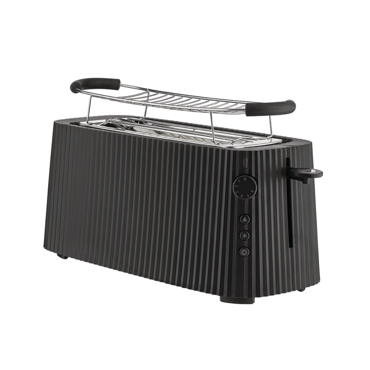 Plisse 4 Slice Toaster With Warming Rack Kitchen Tools & Utensils Alessi Black