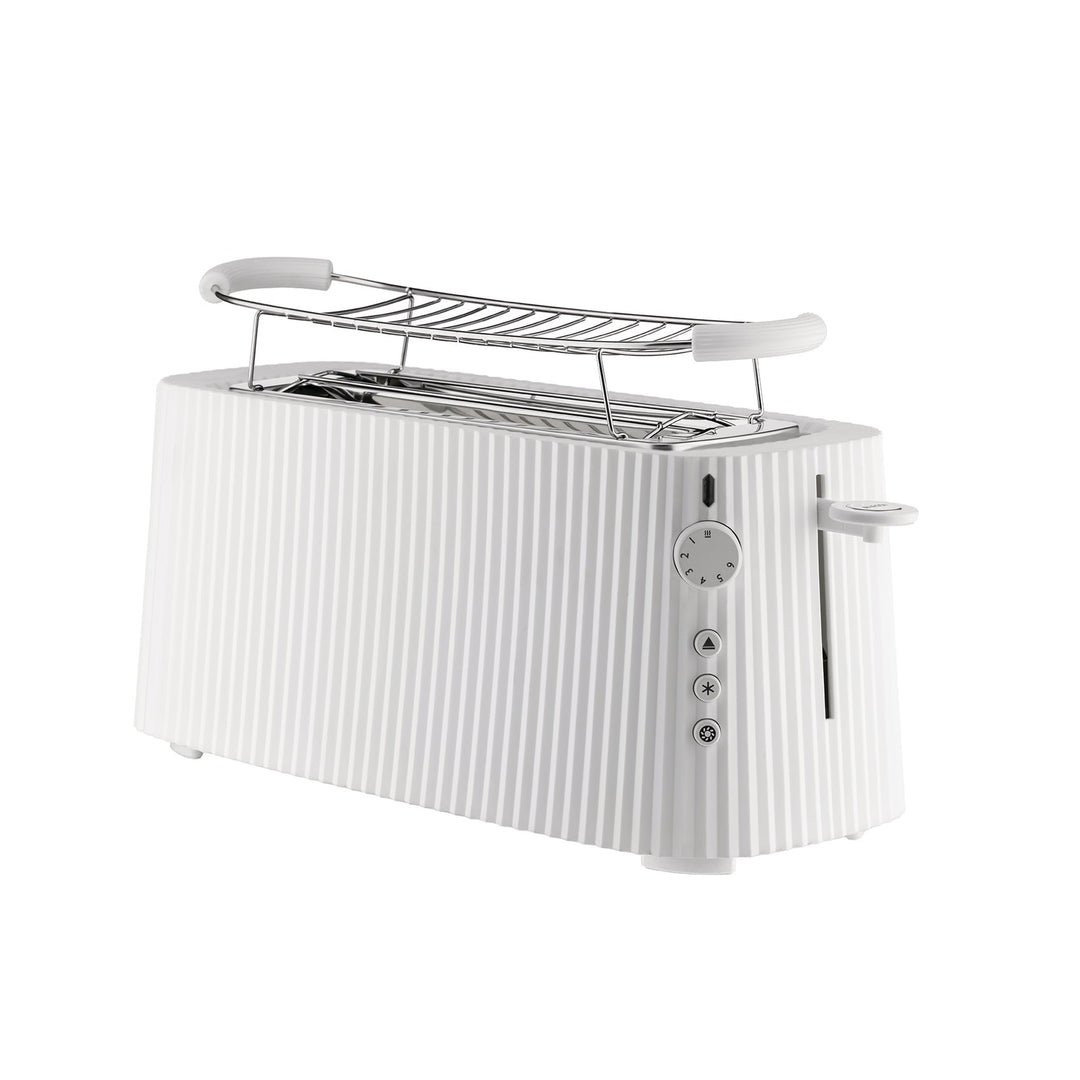 Plisse 4 Slice Toaster With Warming Rack Kitchen Tools & Utensils Alessi White
