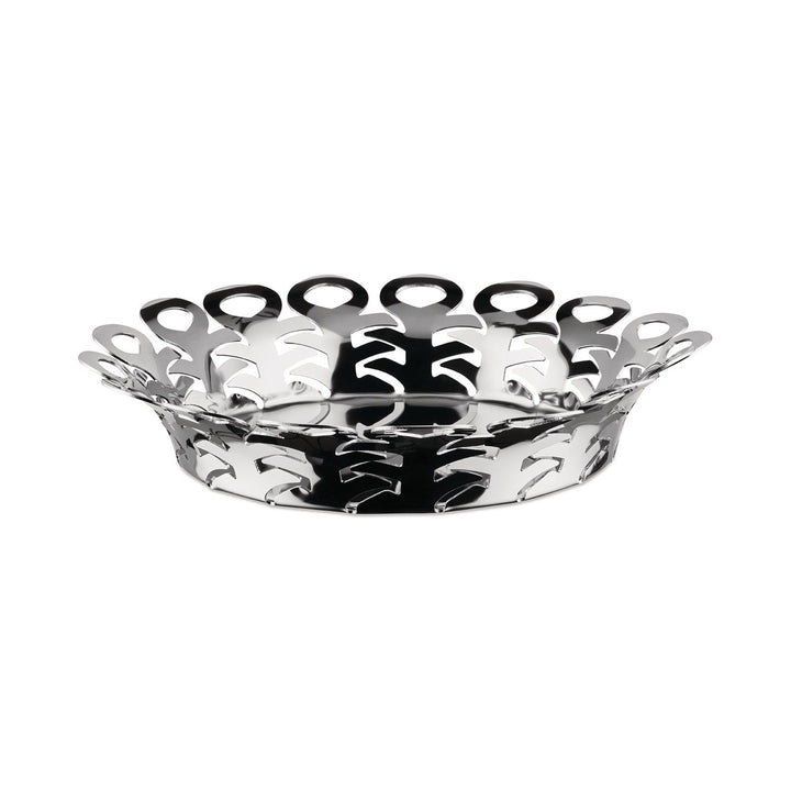 Vimini Basket Decor Alessi Stainless Steel Large: 10.6 in diameter