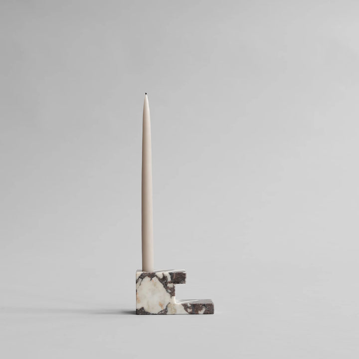 Brick Candle Holder, Low - Calacatta Vases 101 Copenhagen   